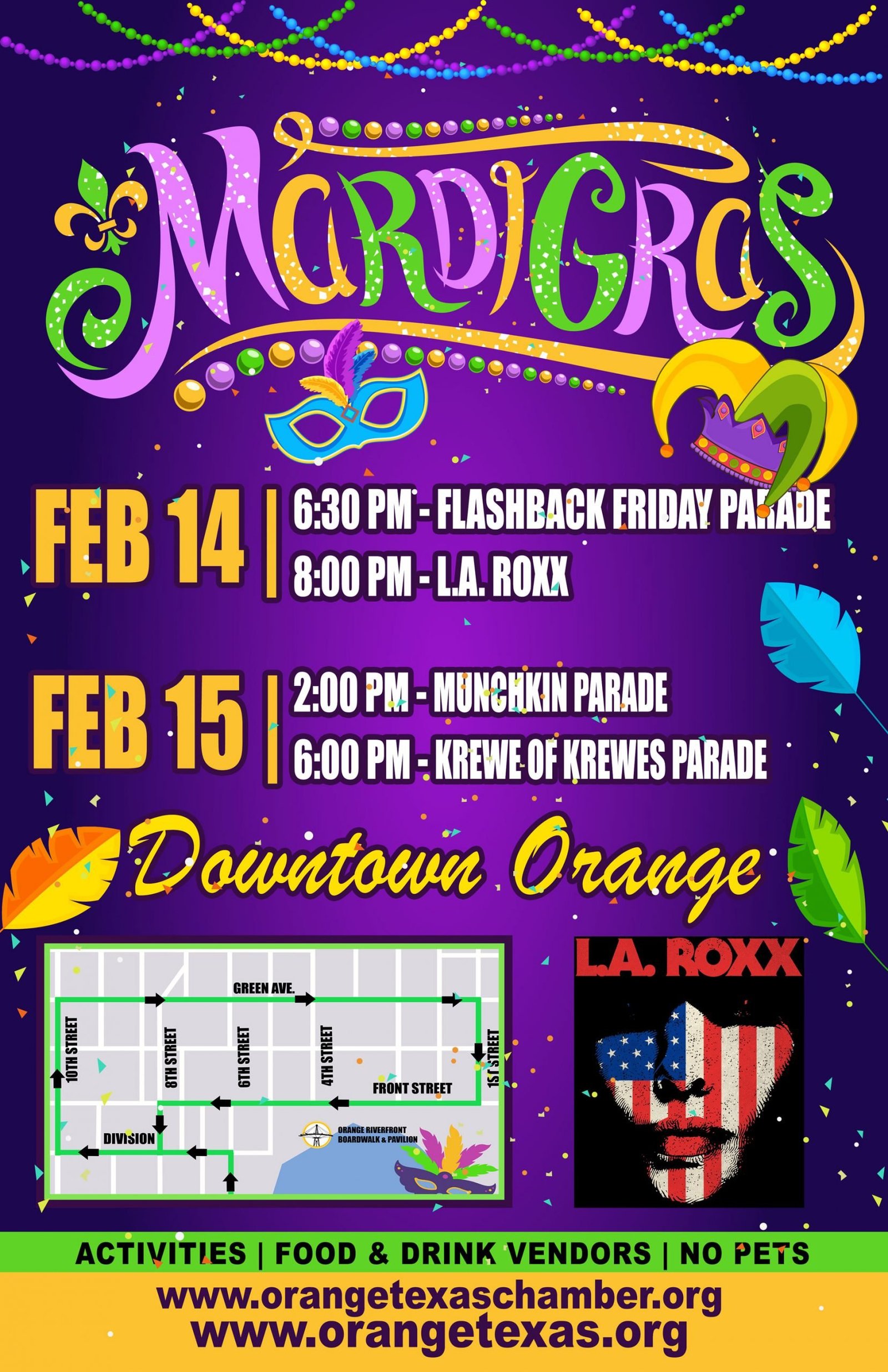 mardi gras orange tx 2025