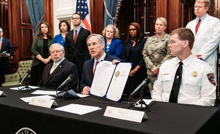Governor Abbott Declares State of Disaster in Texas