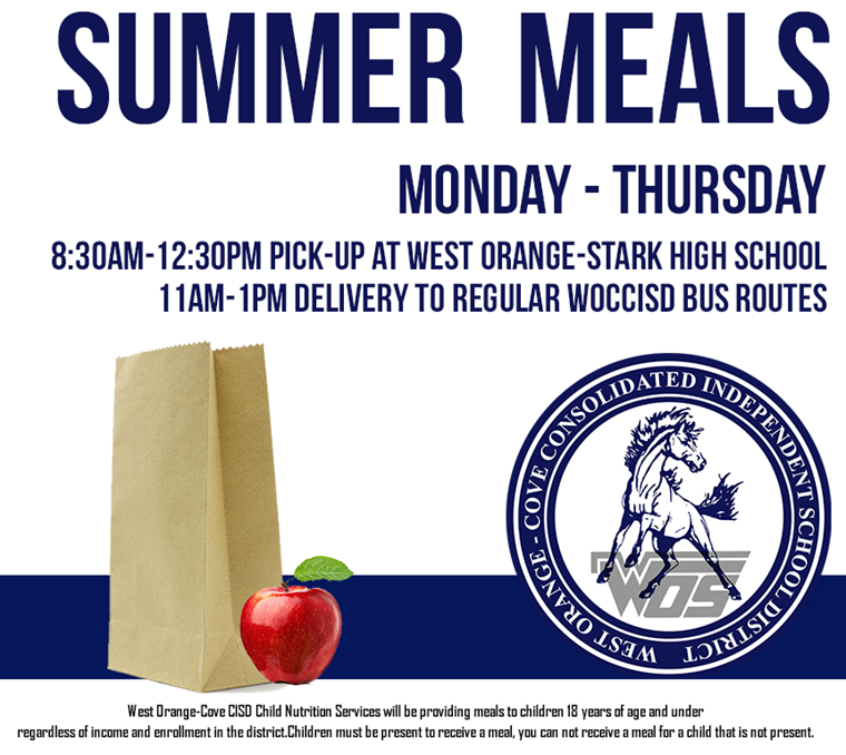 WOCCISD Provides Summer Meals