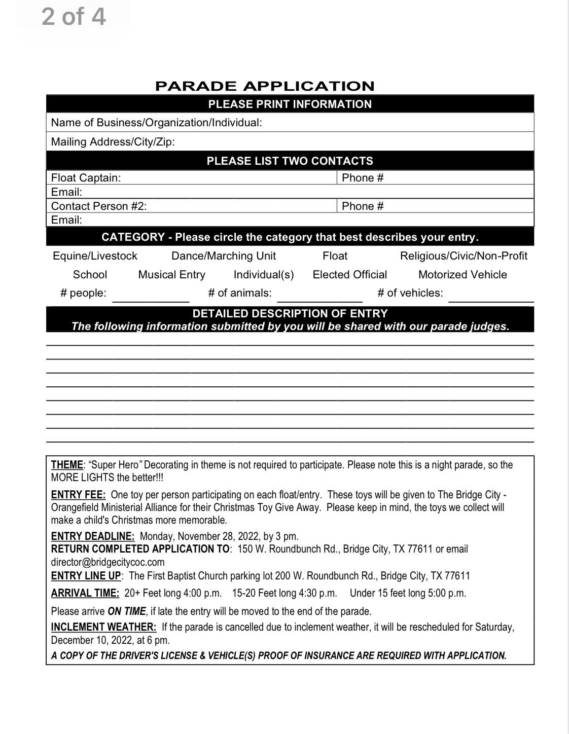 Bridge City Chamber of Commerce Taking Applications for 13th Annual ...